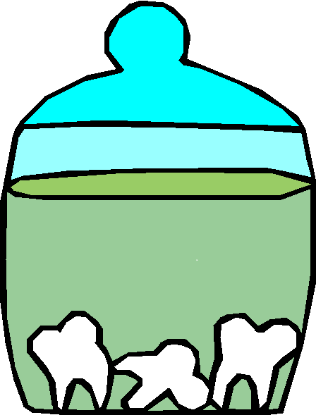 Molars at the bottom of a jar